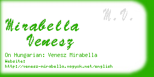 mirabella venesz business card